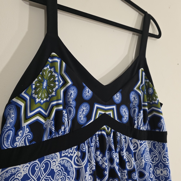 Apt. 9 Blue and Black Patterned Maxi Dress - Picture 5 of 9